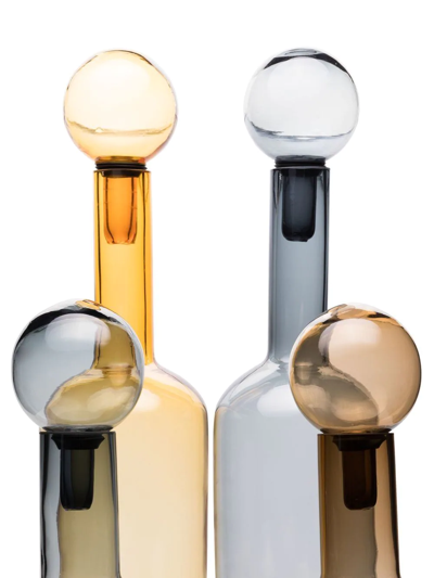 Pols Potten Bubbles And Bottles Decorative Bottles (set Of 4) In Blau