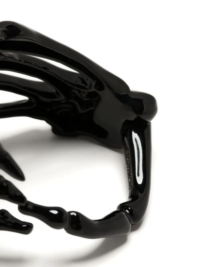 Raf Simons Skeleton Hand Cuff Bracelet In Schwarz