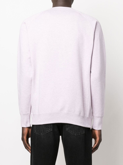 Shop Saint Laurent Université Crew Neck Sweatshirt In Pink