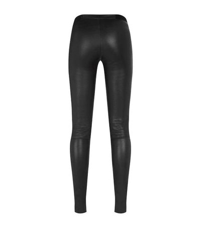 Shop Alice And Olivia Front Zip Leather Leggings