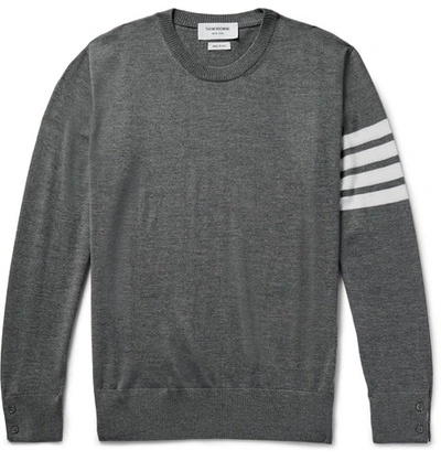 Shop Thom Browne Striped Wool Sweater