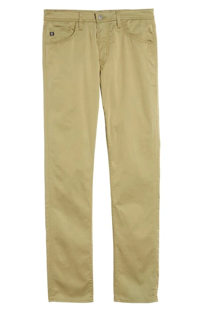 Shop Ag Tellis Slim Fit Cool Comfort Performance Twill Pants In Urban Moss