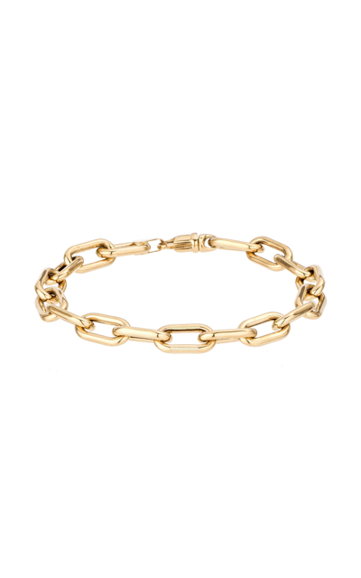 Shop Adina Reyter Women's 14k Yellow Gold 7mm Wide Italian Chain Link Bracelet