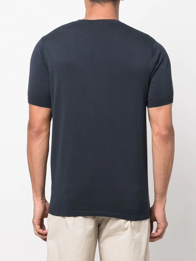 Aspesi Ribbed-knit Crew Neck Sweatshirt In Blue