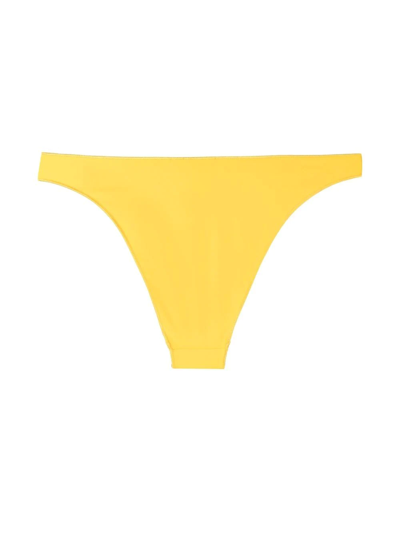 Shop Oseree Tonal-stitching Briefs In Yellow