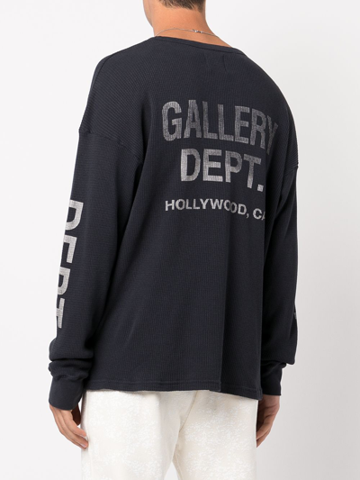 Shop Gallery Dept. Thermal Logo-print T-shirt In Blue