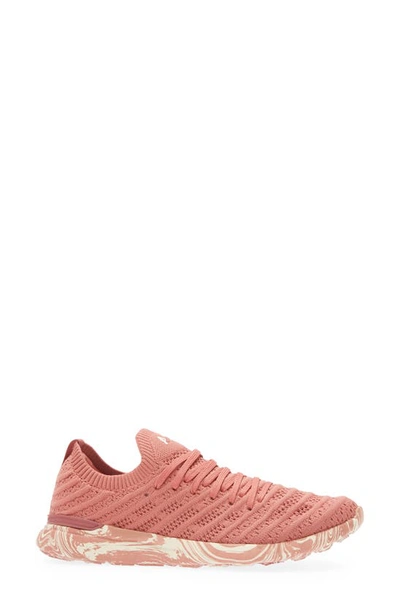 Apl Athletic Propulsion Labs Techloom Wave Hybrid Running Shoe In Cedar / Pristine / Marble