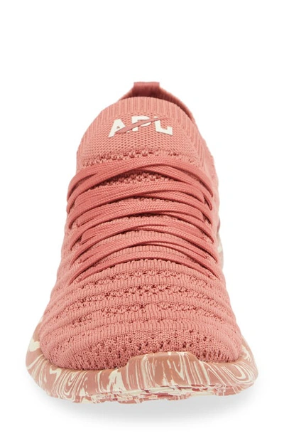 Apl Athletic Propulsion Labs Techloom Wave Hybrid Running Shoe In Cedar / Pristine / Marble