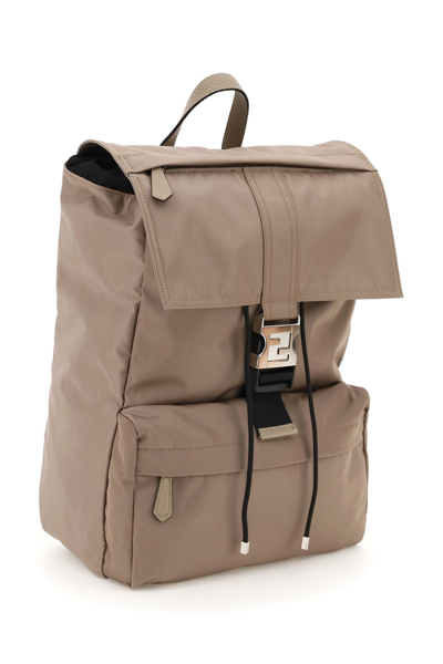 Shop Fendi Ness Backpack In Beige