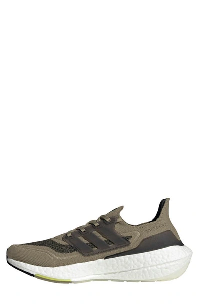 Shop Adidas Originals Ultraboost 21 Running Shoe In Green/ Black