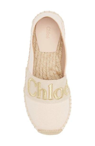 Shop Chloé Mini Me Logo Espadrille In 45f Pale Pink