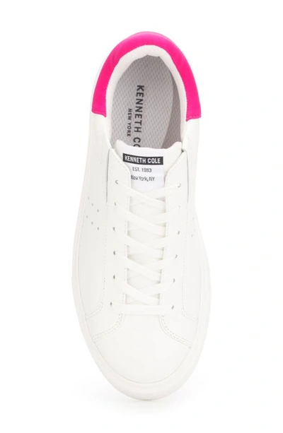 Kenneth Cole New York Kam Womens Calf Hair Platform Casual And Fashion Sneakers In Beet Multi