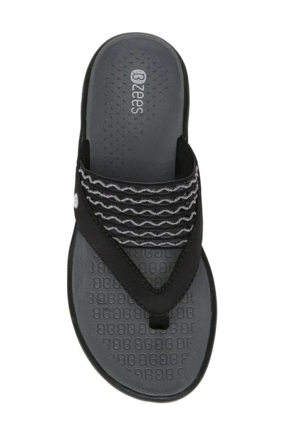 Shop Bzees Cabana Thong Toe Sandal In Black