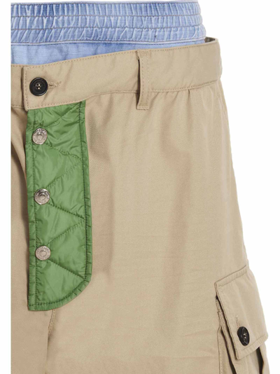 Shop Dsquared2 Pad Tab Cargo Shorts In Beige