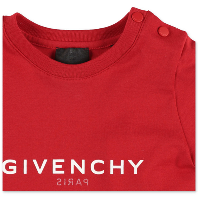 Shop Givenchy T-shirt Rossa In Jersey Di Cotone In Rosso