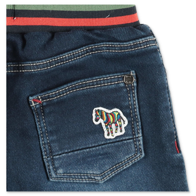 Shop Paul Smith Junior Paul Smith Jeans Blu Stretch In Denim Di Cotone