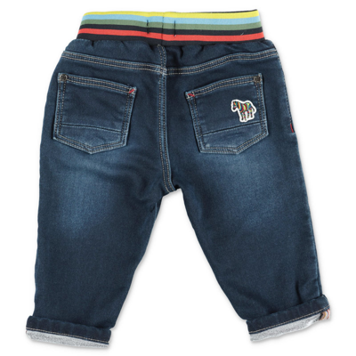 Shop Paul Smith Junior Paul Smith Jeans Blu Stretch In Denim Di Cotone