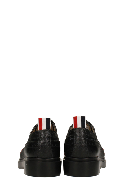 Shop Thom Browne Lace Up Shoes In Black Leather