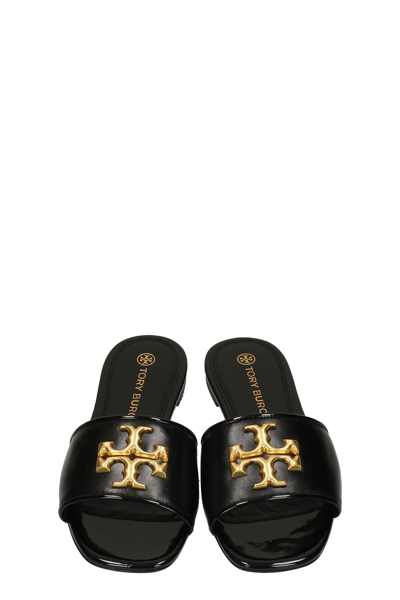 Shop Tory Burch Eleanor Flats In Black Leather