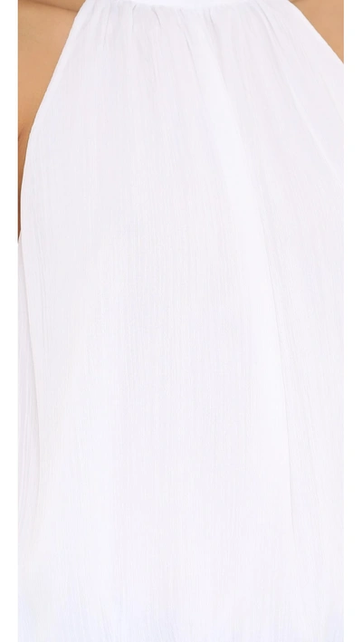 Shop Alice And Olivia Maris Gathered Halter Top In White;black
