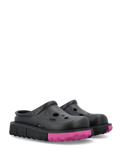 Shop Off-white Meteor Slipper In Black Fuchsia