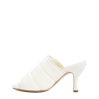 Shop Gia Borghini Gia Logo Detailed Quilted Mules In Avorio