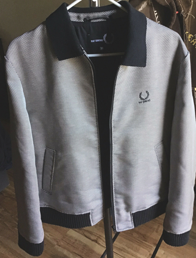 Pre-owned Fred Perry Raf Simons X Bomber Jacket In Black And White |  ModeSens