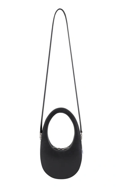 Shop Coperni Mini Swipe Leather Crossbody Bag In Black