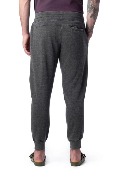 Shop Alternative Campus Cotton Blend Joggers In Washed Black