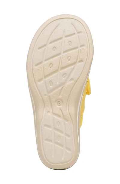 Shop Bzees Smile Wedge Slide Sandal In Yellow