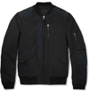 LANVIN Leather-Trimmed Cotton-Blend Bomber Jacket