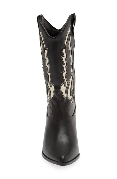 Shop Billini Norva Western Pointed Toe Boot In Black-bone