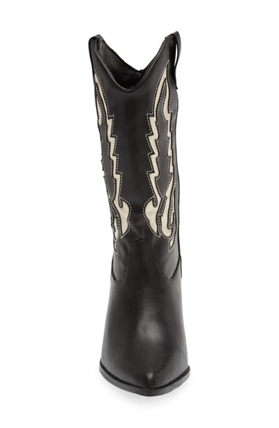 Billini Norva Western Pointed Toe Boot In Black-bone