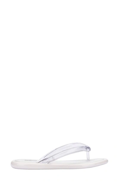 Shop Melissa Airbubble Flip Flop In White/ Clear