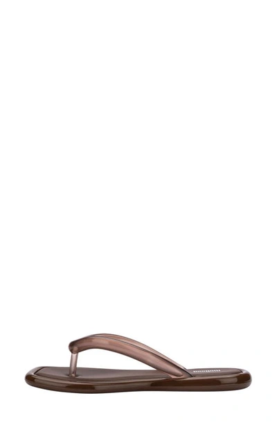 Shop Melissa Airbubble Flip Flop In Brown/ Brown Tp