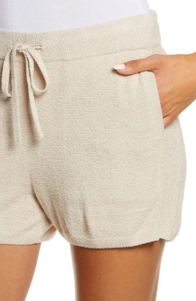 Barefoot Dreams Cozychic Ultra Lite Rib-knit Lounge Shorts In Stone