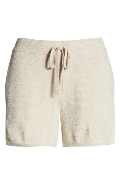 Barefoot Dreams Cozychic Ultra Lite Rib-knit Lounge Shorts In Stone