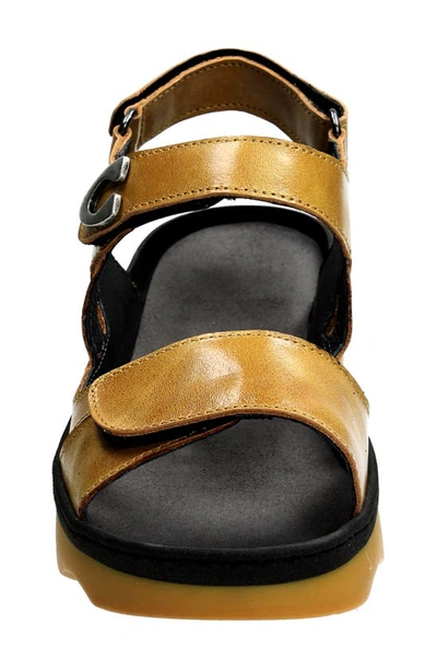 Shop Wolky Medusa Sandal In Yellow Reflex Leather