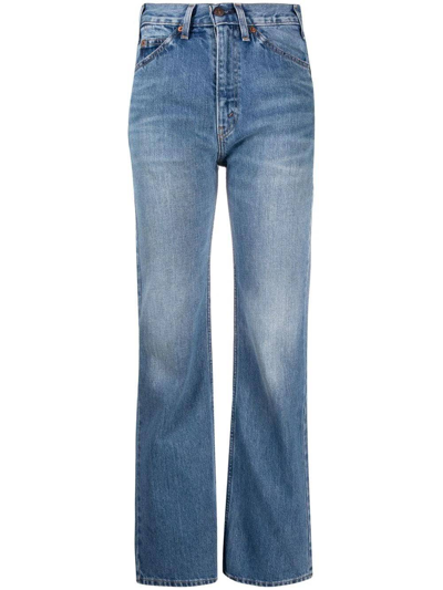 Valentino X Levi's 517 Upcycled Bootcut Jeans In Blue | ModeSens