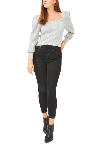 Shop 1.state Square Neck Sweater In Silver Heather