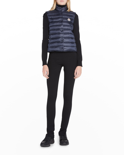 Shop Moncler Liane Quilted Vest In Navy