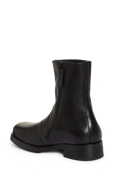 Our Legacy Ankle Boots With Smooth Leather Finish And Side Zipper In Black