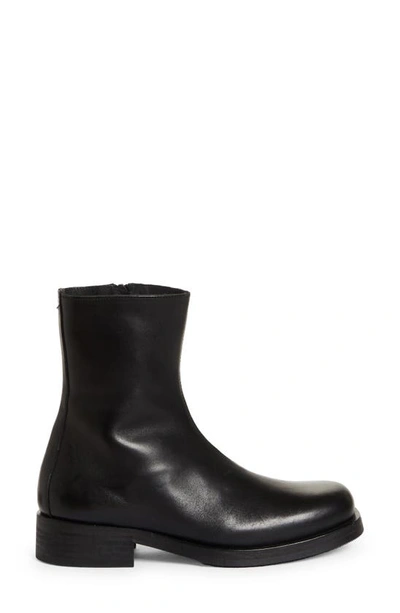Our Legacy Ankle Boots With Smooth Leather Finish And Side Zipper In Black