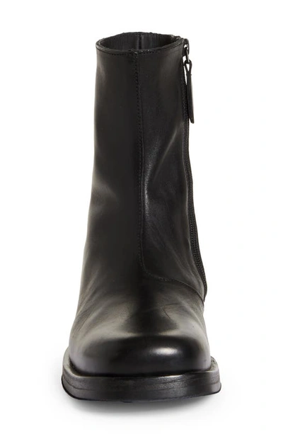 Our Legacy Ankle Boots With Smooth Leather Finish And Side Zipper In Black