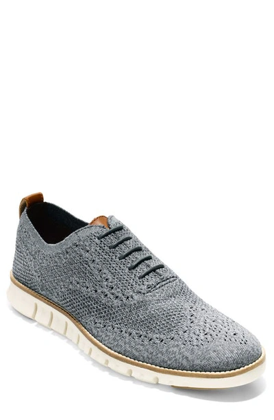 Shop Cole Haan Zerogrand Stitchlite Wing Oxford In Ironstone/ Ivory