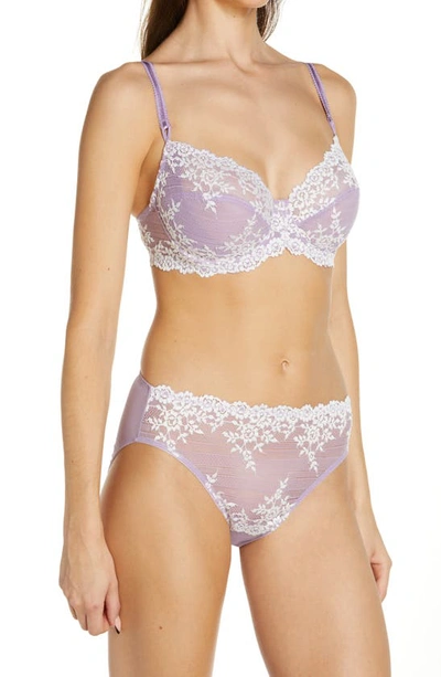 Shop Wacoal Embrace Lace Underwire Bra In Rhapsody/ White Alyssum