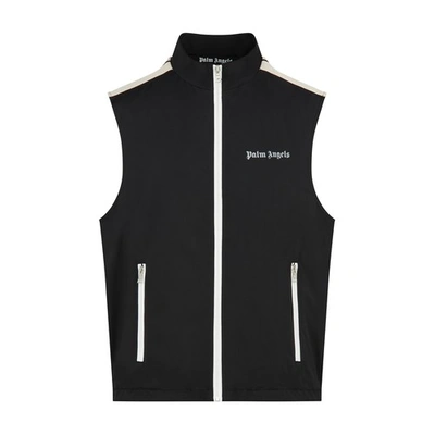 Shop Palm Angels Logo Vest In Black Off White