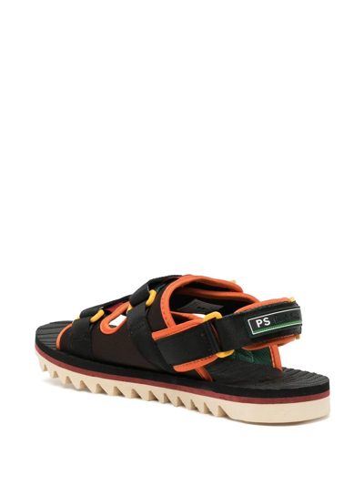 Ps By Paul Smith Touch-strap Open-toe Sandals In Black
