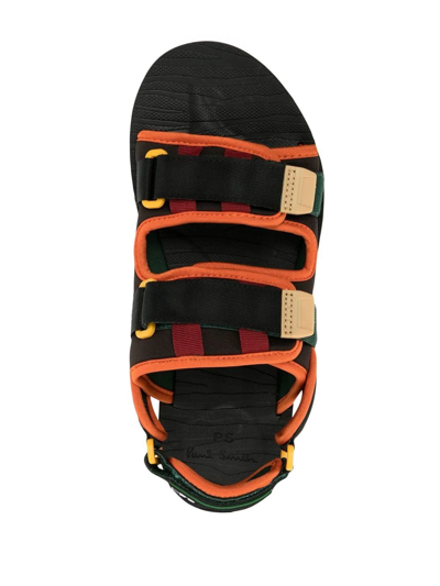 Ps By Paul Smith Touch-strap Open-toe Sandals In Black