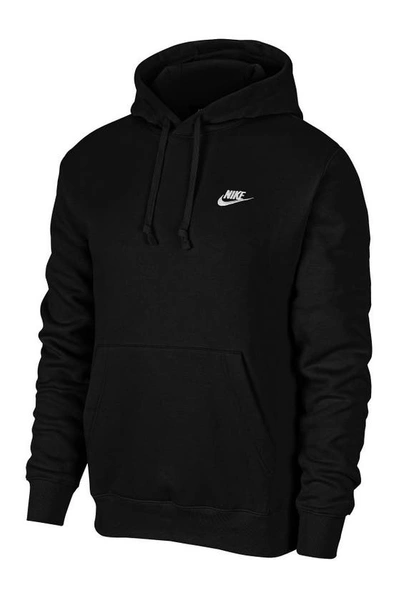 Nike Sportswear Club Fleece-back Cotton-blend Jersey Hoodie In Black ...